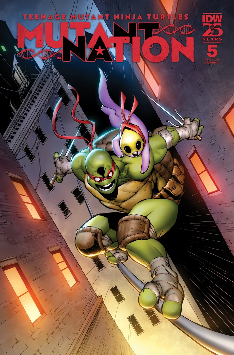 Couverture de Teenage Mutant Ninja Turtles Mutant Nation #5 A Dunbar