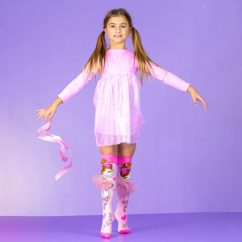 MADMIA – Chaussettes Ballerine avec Tutu 3D – Taille unique enfants & adultes