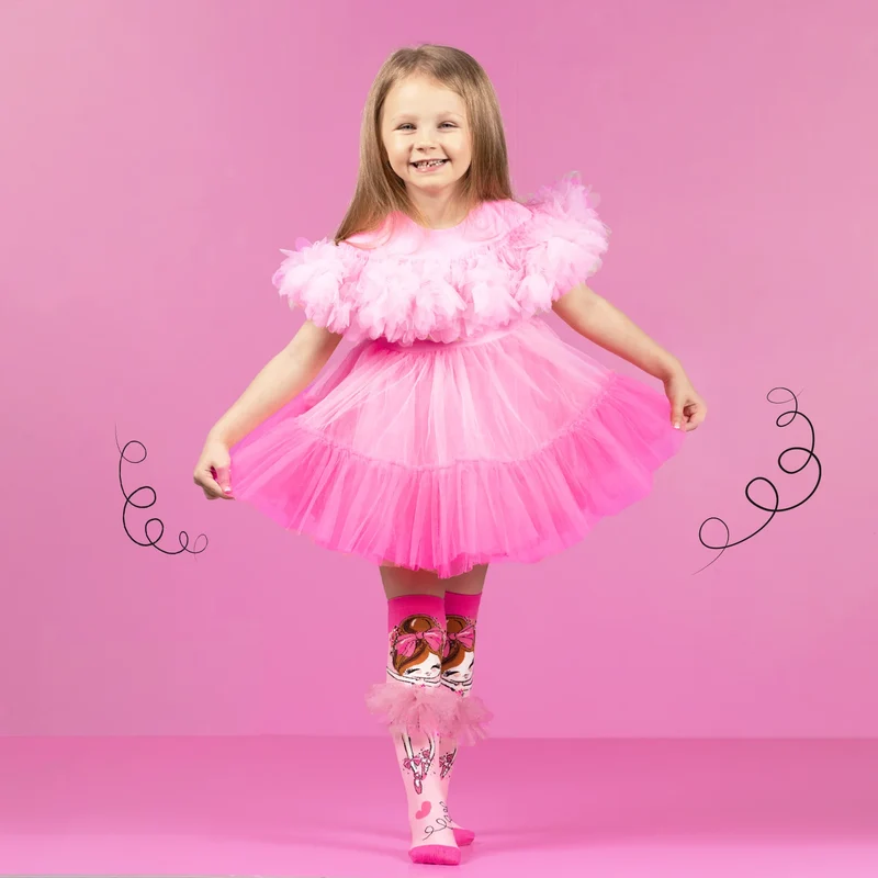 MADMIA – Chaussettes Ballerine avec Tutu 3D – Taille unique enfants & adultes