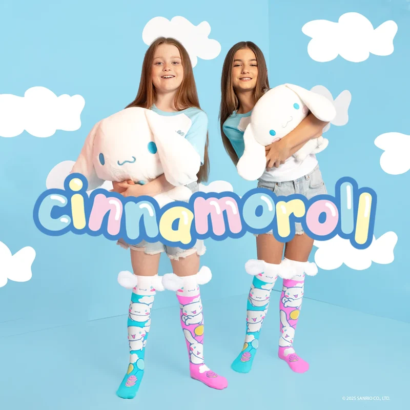 MADMIA – Chaussettes Cinnamoroll 3D kawaii – Sanrio, Taille unique