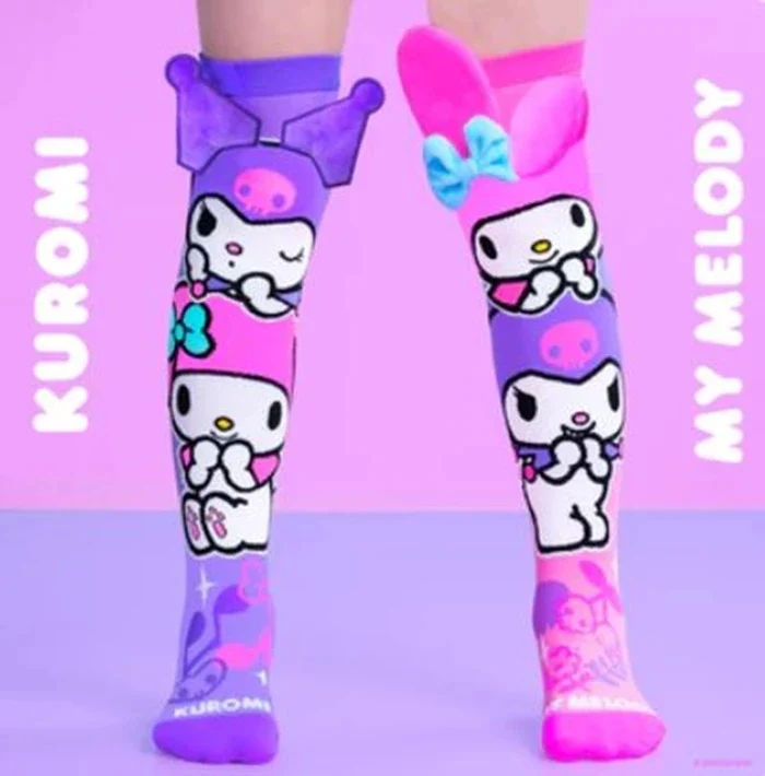 MADMIA – Chaussettes Sanrio My Melody & Kuromi 3D – Style Kawaii