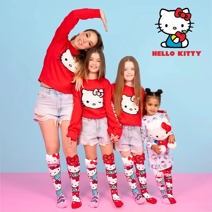 MADMIA – Chaussettes Hello Kitty 3D – Mi-bas dépareillés kawaii