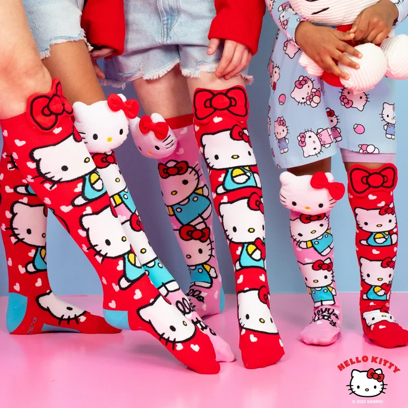 MADMIA – Chaussettes Hello Kitty 3D – Mi-bas dépareillés kawaii
