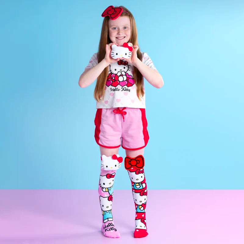 MADMIA – Chaussettes Hello Kitty 3D – Mi-bas dépareillés kawaii