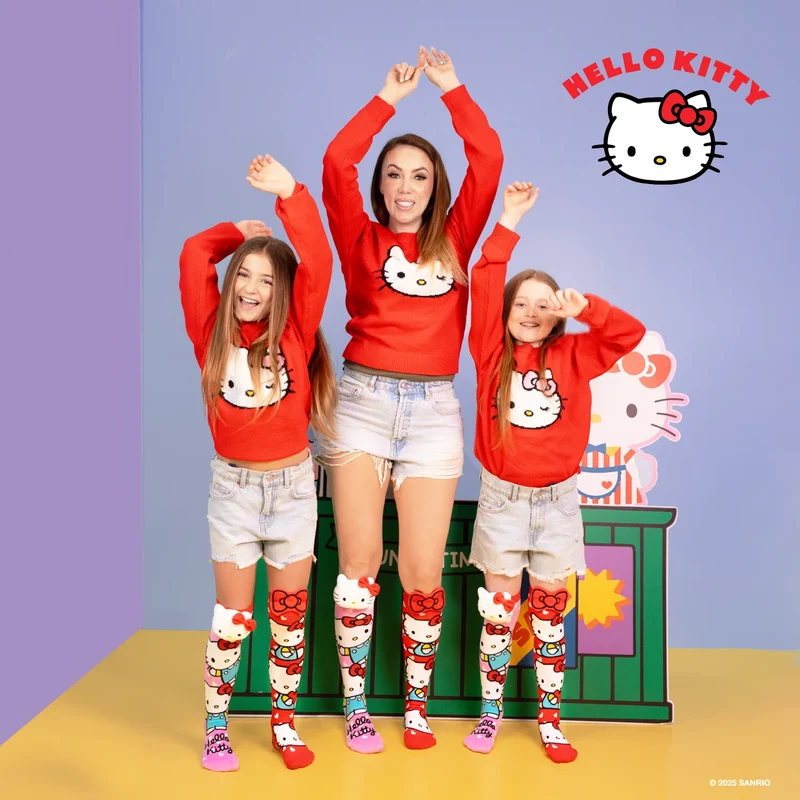 MADMIA – Chaussettes Hello Kitty 3D – Mi-bas dépareillés kawaii