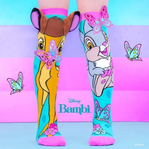 Chaussettes fantaisie MADMIA Disney Bambi – oreilles peluche & papillons 3D