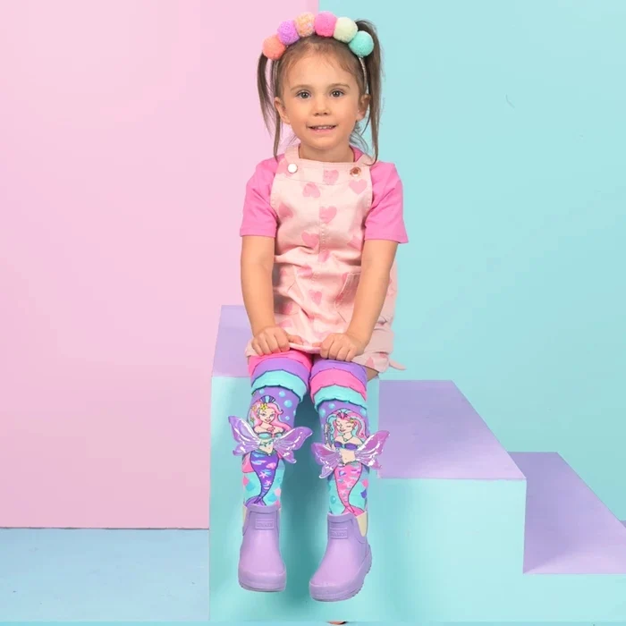 Chaussettes fantaisie MADMIA “Mermaid Vibes” – froufrous & ailes 3D – look sirène