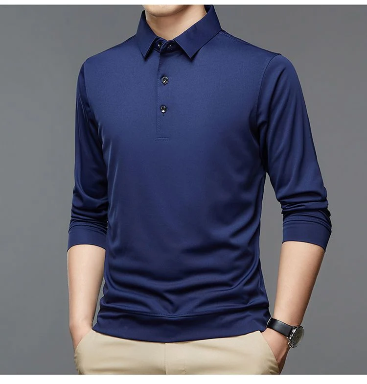 Polo en Coton Manches Longues