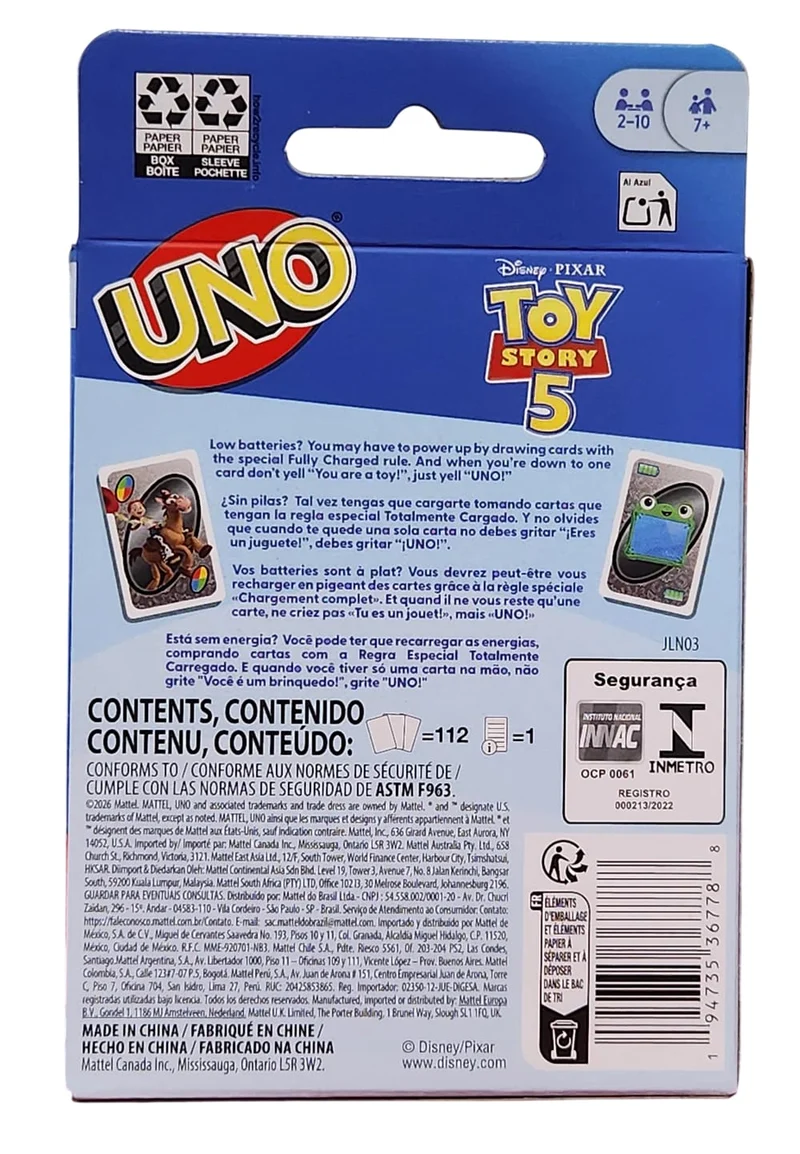 UNO Histoire de jouets 5 (ML)