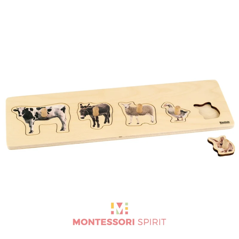 Puzzle pour tous petits : 5 animaux de la ferme