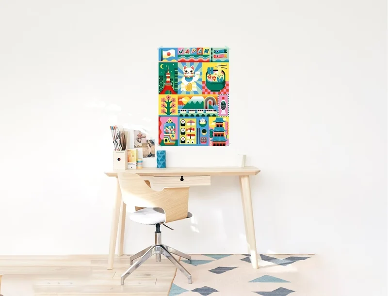 Poster Créatif JAPON + 270 Stickers – Activité Créative dès 8 ans