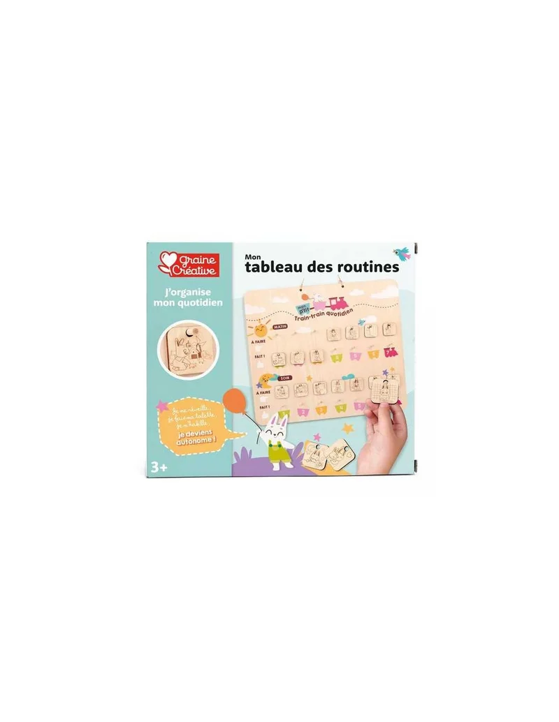 Mon Tableau des Routines en Bois – Graine Creative | Autonomie dès 3 ans