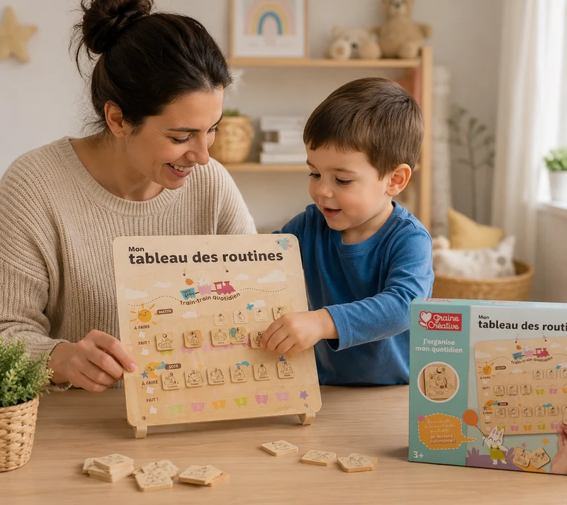 Mon Tableau des Routines en Bois – Graine Creative | Autonomie dès 3 ans