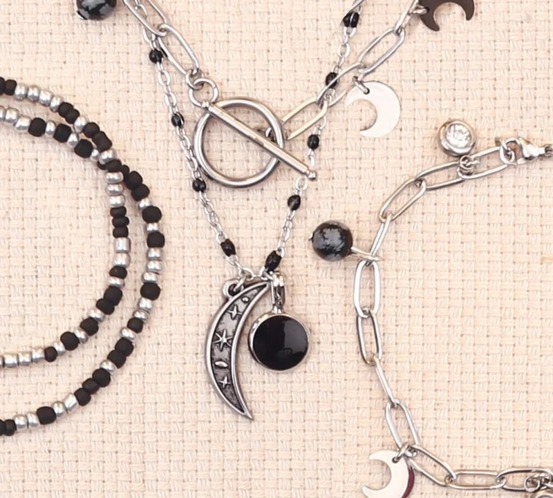 Kit DIY Parure Argentée Inoxydable – Créez 4 Bijoux Tendance