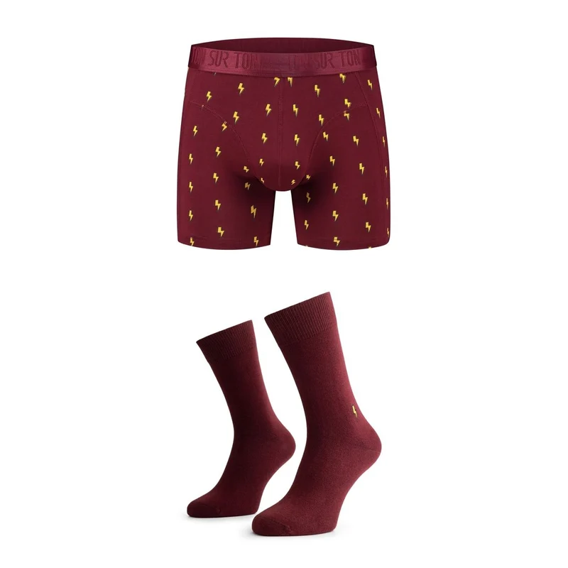 Thunderbutt – Coffret homme boxer & chaussettes assortis – Coton bio GOTS