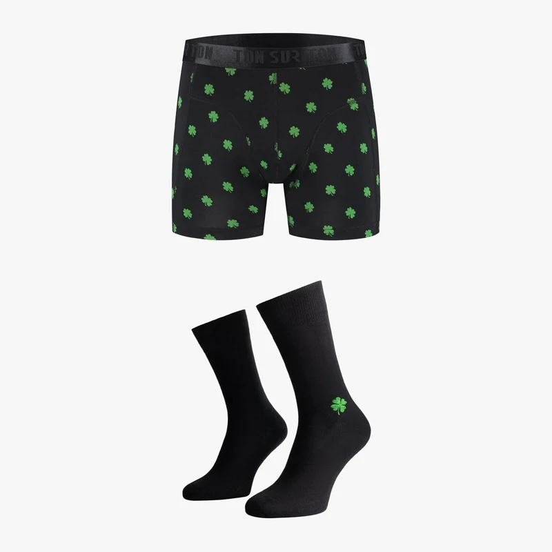Get Lucky – Coffret homme boxer & chaussettes assortis – Coton bio GOTS