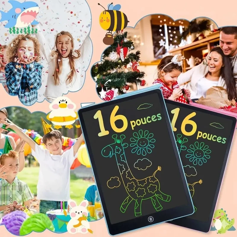 Ardoise Magique Enfant Multicolore Verticale | Trait de Lumière™