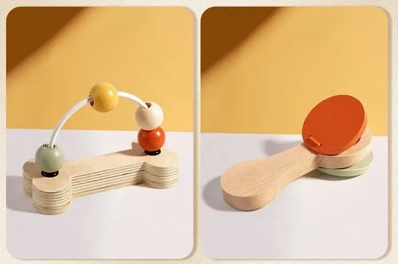 Hochet Bébé | Coffret Instruments Musicaux en Bois