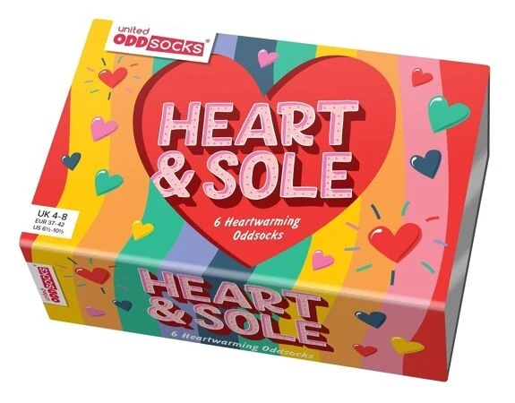 Coffret Chaussettes HEART & SOLE – 6 Chaussettes Impaires | United Oddsocks (37–42)