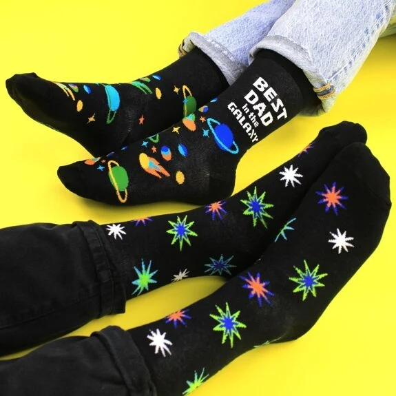 Coffret Chaussettes PAPA – 2 Paires Assorties | Cockney Spaniel | Taille 39-46