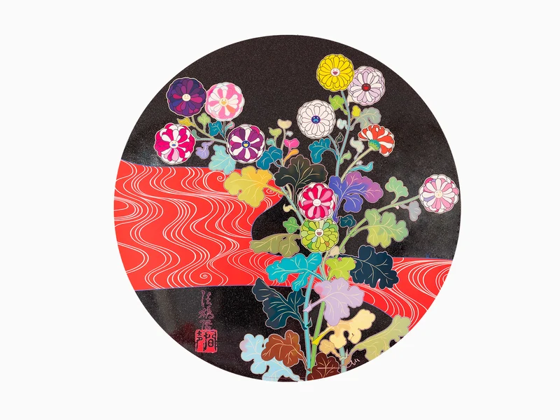 Takashi Murakami - Kansei Korin Red Stream