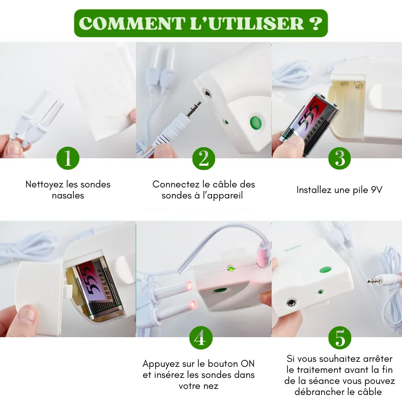 BIONASE - Dispositif de Thérapie Infrarouge Traitement Rhinite et Nez qui coule