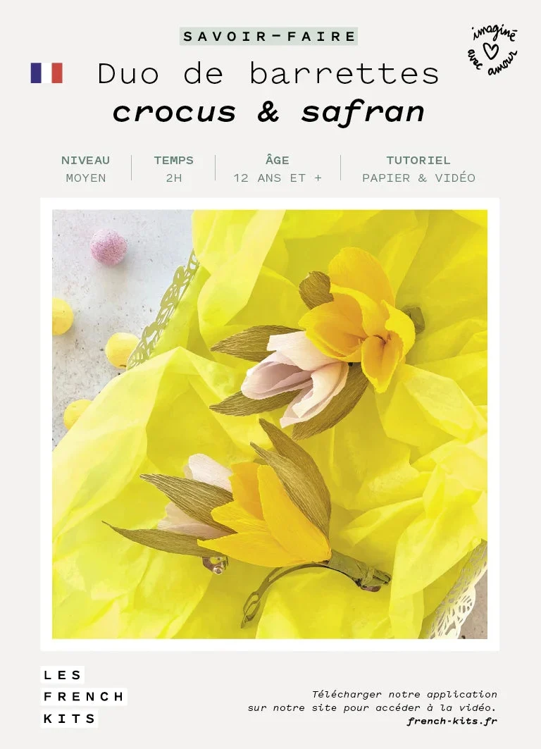 French Kits - Art Floral - Duo de Barrettes - Crocus & Safran