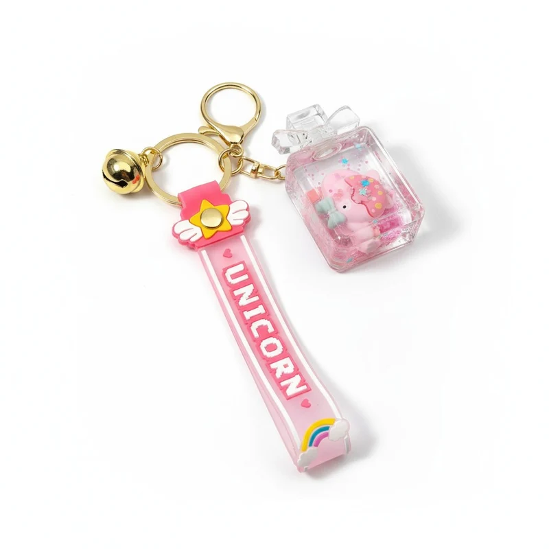 Porte-Clés Kawaii Flacon de Parfum Donut Flottant Gourmand