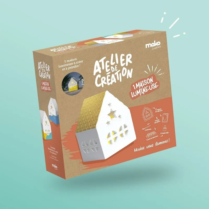 Atelier Créatif Maison Lumineuse – Mako Créations | Kit DIY Adulte à Mouler & Peindre