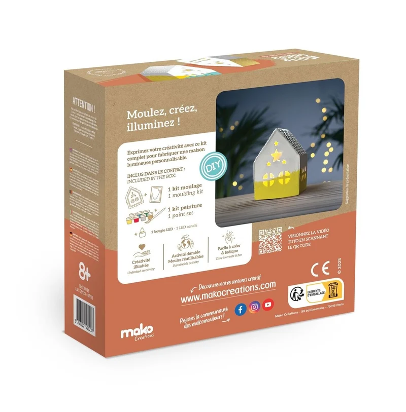 Atelier Créatif Maison Lumineuse – Mako Créations | Kit DIY Adulte à Mouler & Peindre