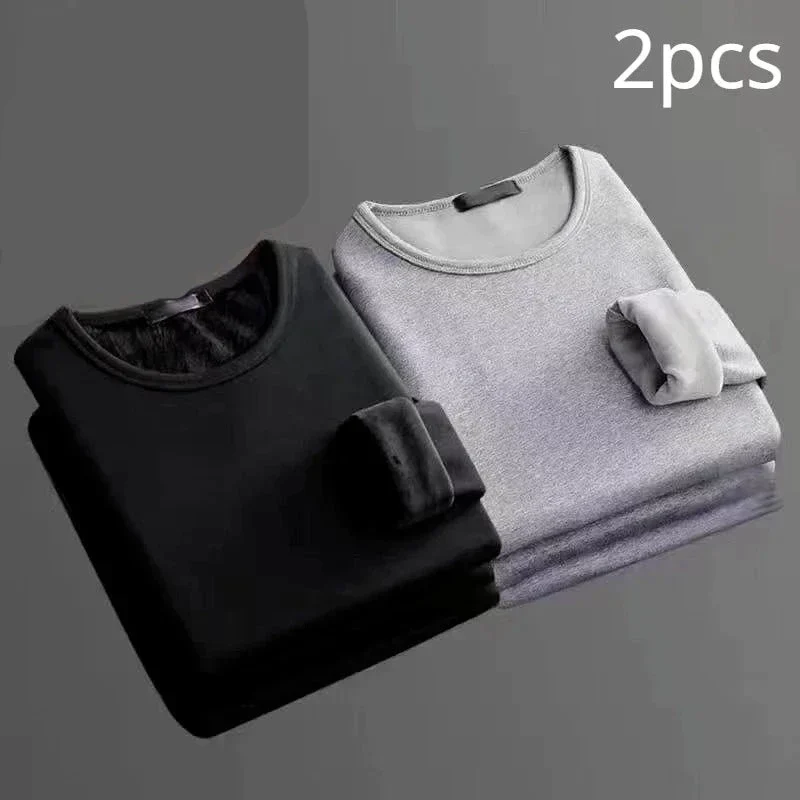 Lot de 2 T-shirts thermiques manches longues Doublure polaire - Homme
