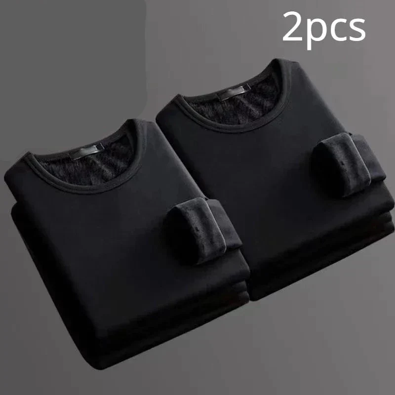 Lot de 2 T-shirts thermiques manches longues Doublure polaire - Homme