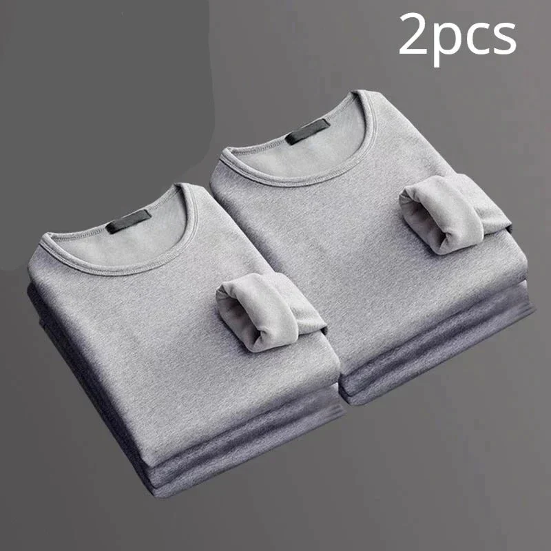 Lot de 2 T-shirts thermiques manches longues Doublure polaire - Homme