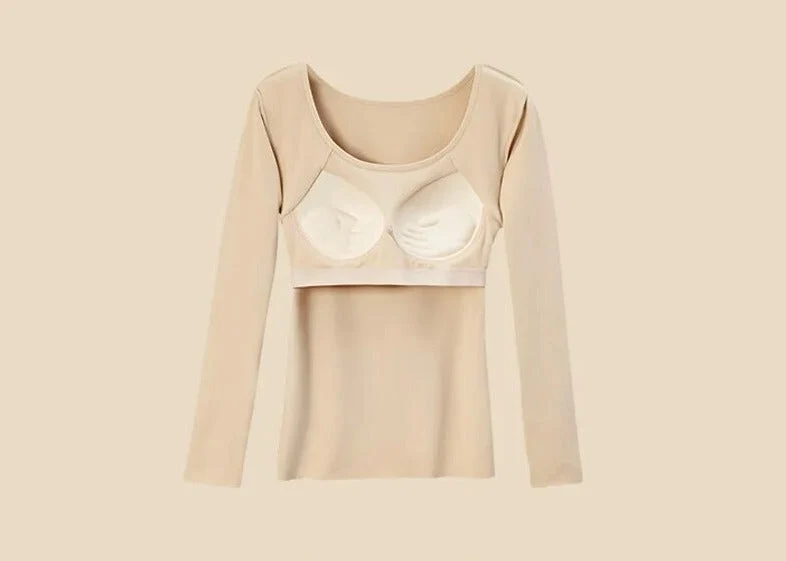 T-shirt manches longues avec soutien-gorge intégré