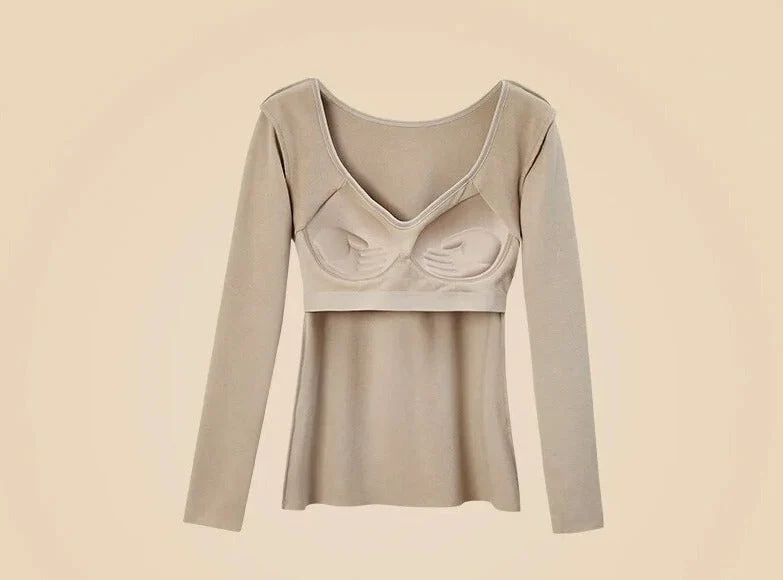 T-shirt manches longues avec soutien-gorge intégré