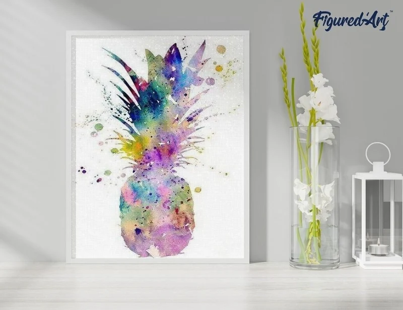 Broderie Diamant – Ananas 40x50cm | Kit DIY complet