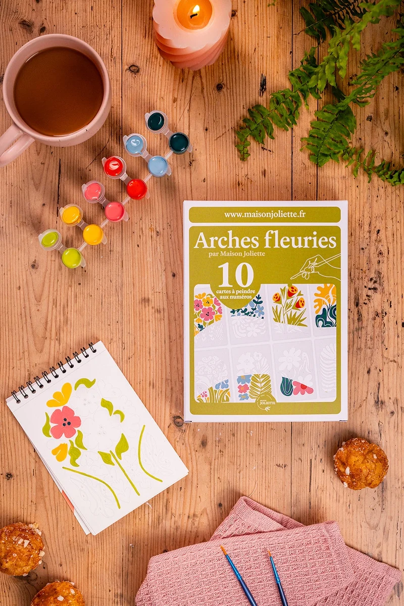 Peinture par numéros – Arches Fleuries | Maison Joliette | Kit créatif écoresponsable