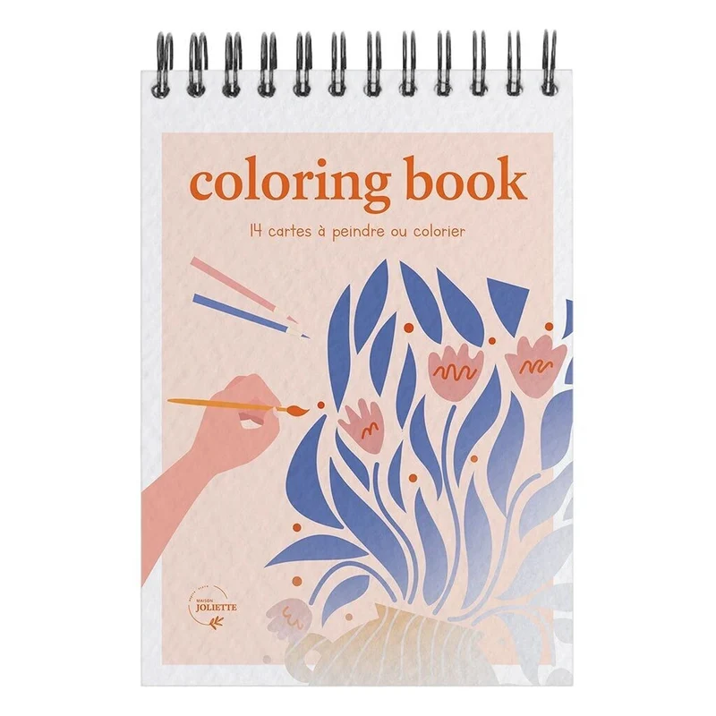 Carnet de Coloriage A6 – Motifs Floraux #2 | Maison Joliette | Fabriqué en France