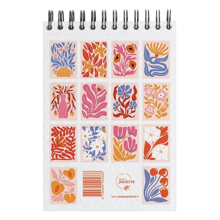 Carnet de Coloriage A6 – Motifs Floraux #2 | Maison Joliette | Fabriqué en France