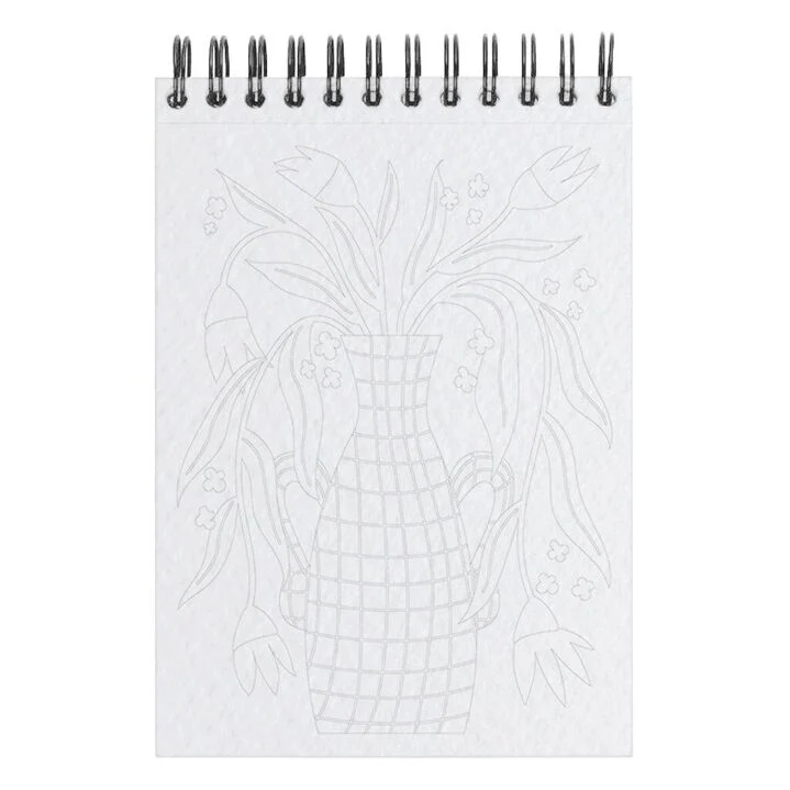 Carnet de Coloriage A6 – Motifs Floraux #2 | Maison Joliette | Fabriqué en France