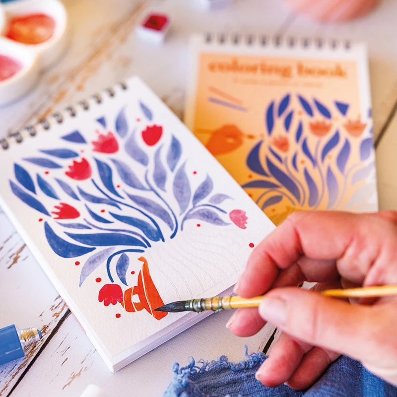 Carnet de Coloriage A6 – Motifs Floraux #2 | Maison Joliette | Fabriqué en France