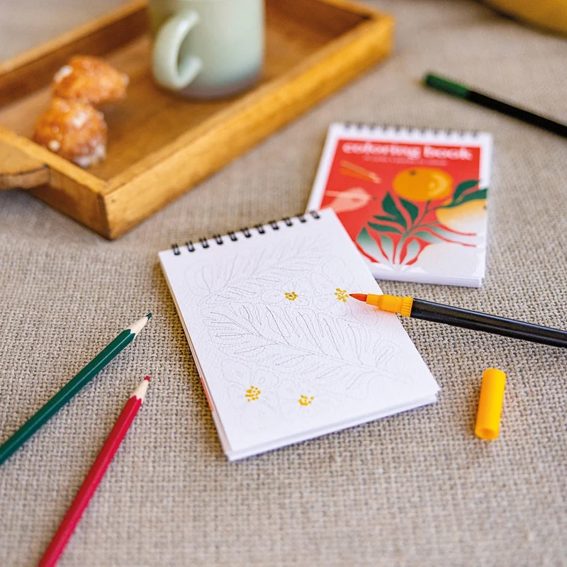 Carnet de Coloriage A6 – Tropical | Maison Joliette | Fabriqué en France