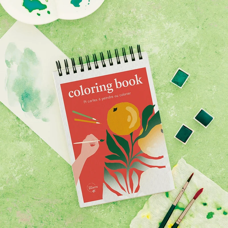 Carnet de Coloriage A6 – Tropical | Maison Joliette | Fabriqué en France