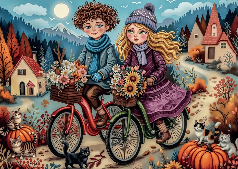 Two Bikes Together (1000 pcs)