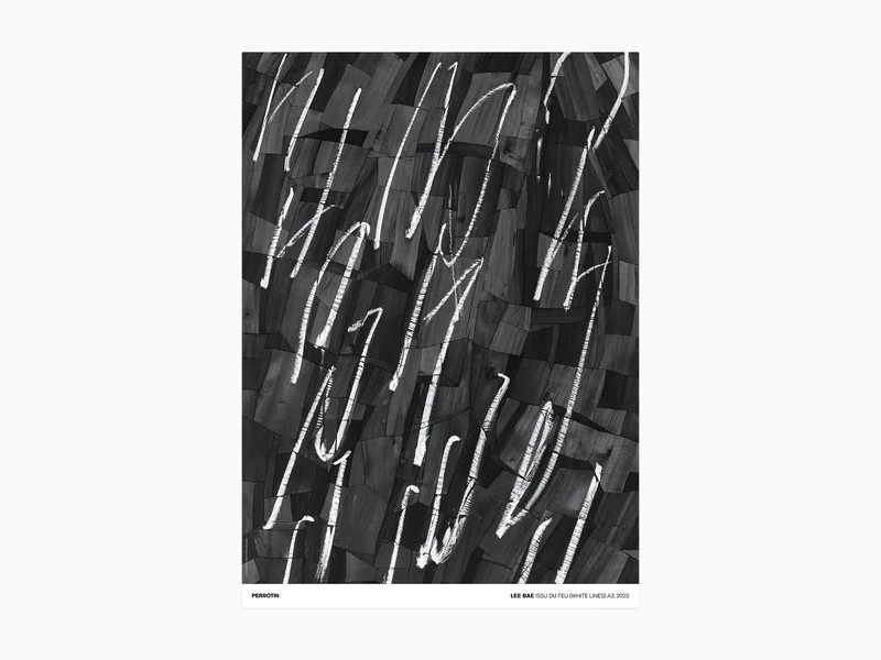 Lee Bae - Issu du Feu (White Lines) A3, 2023 (standard poster)