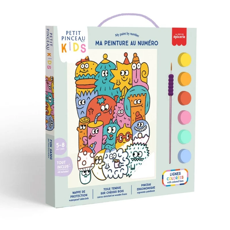 Petit Pinceau Kids Fun Gang – Kit Peinture au Numéro Enfant dès 6 Ans | La Petite Épicerie