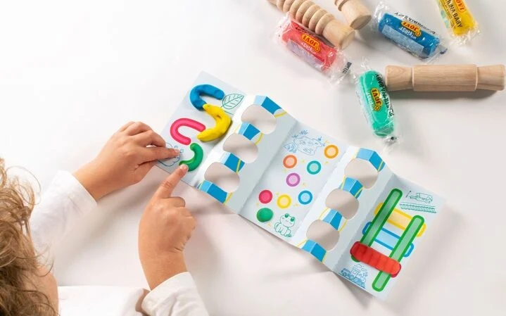 Jovi – Mon Premier Coffret de Pâte à Modeler + Rouleaux en Bois | Activité sensorielle dès 2 ans