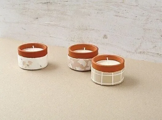 Kit FIMO Home Déco – Créez 3 Bougeoirs DIY Effet Terre Cuite