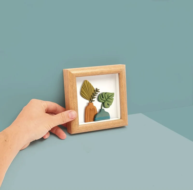 Kit Cadre Miniature Fimo Vase – Décoration DIY Miniature