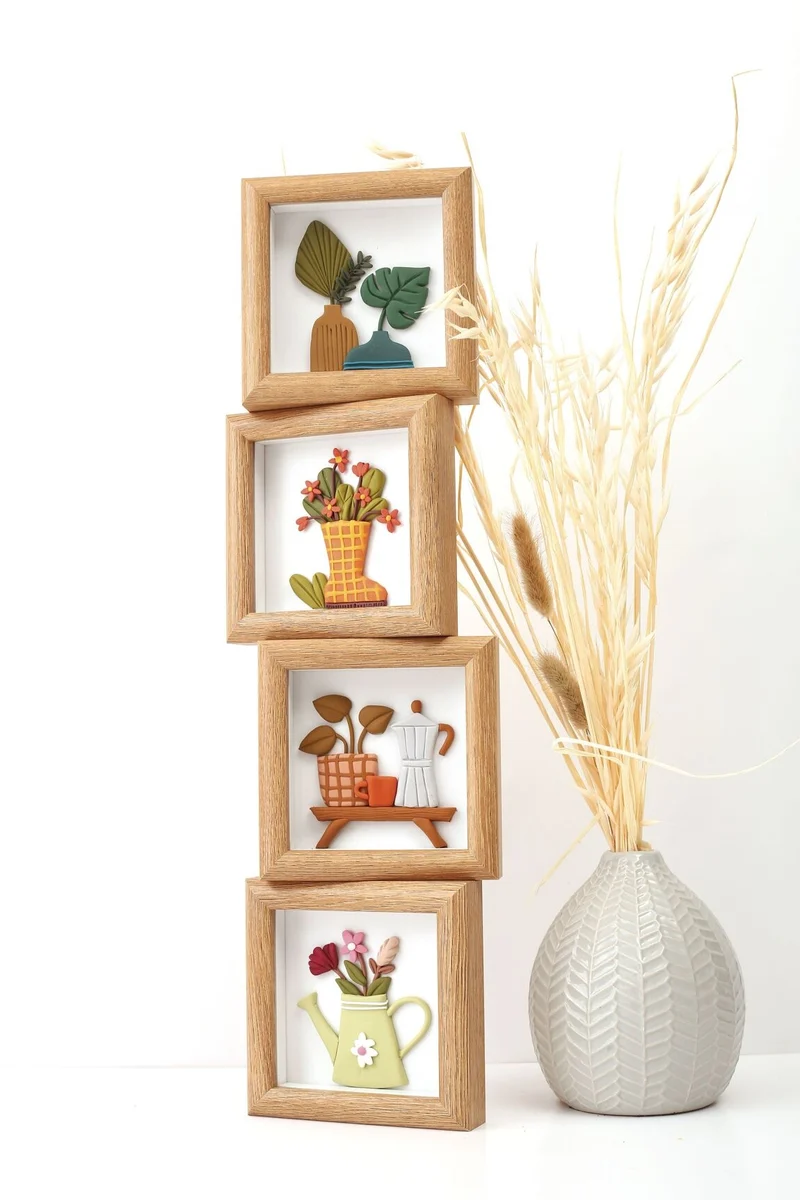 Kit Cadre Miniature Fimo Vase – Décoration DIY Miniature